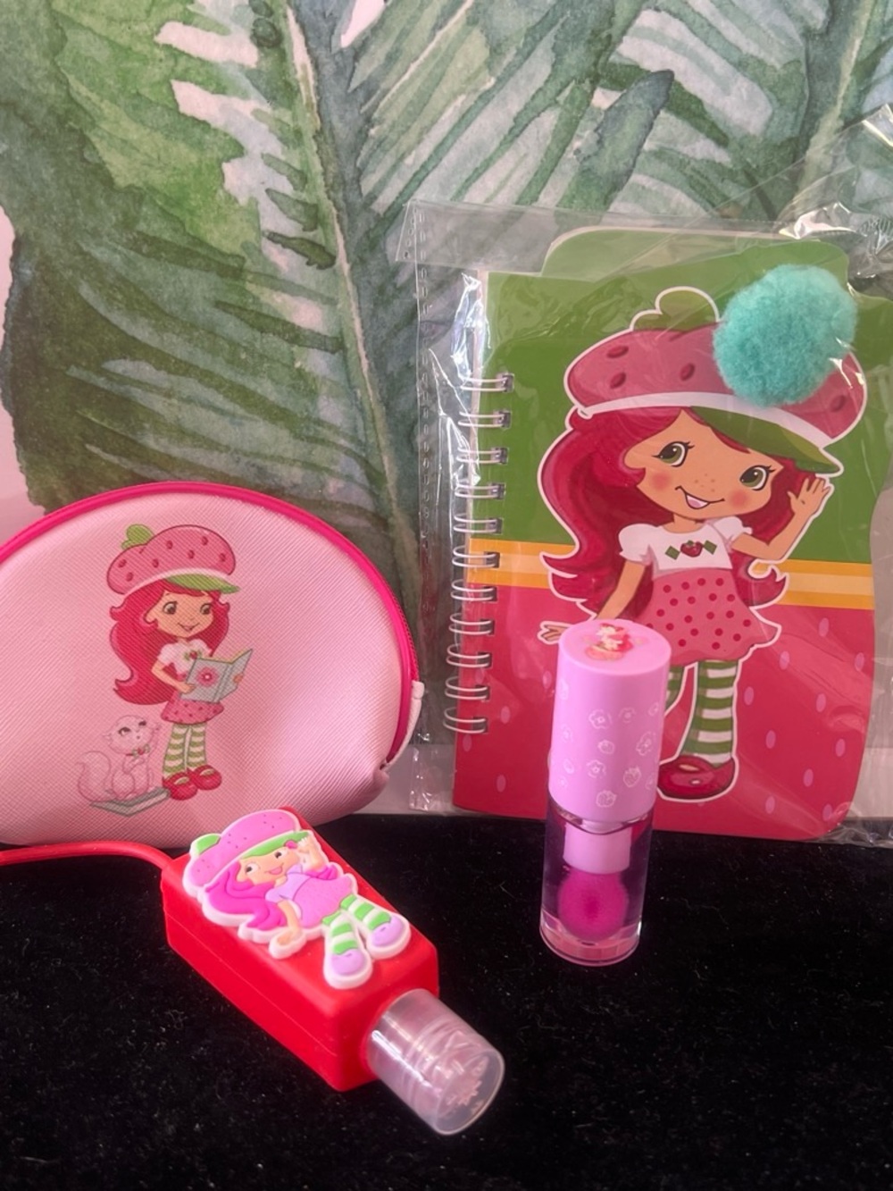 Pink Strawberry Character Kids Toy Accessory Gift Set